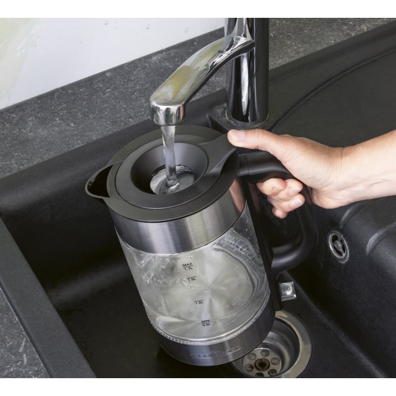 PROFI COOK Bouilloire PC-WKS 1322, verre/acier inoxydable, 1,7 L
